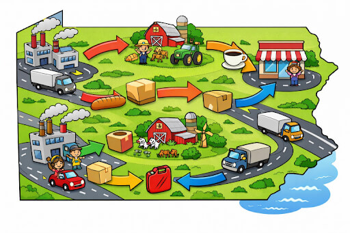 The Hidden Connections of Supply Chains: Impact on Everyday Life in Pennsylvania